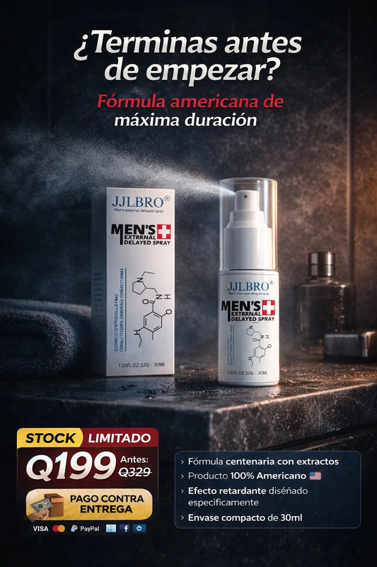 Retardante JJLBRO Men Spray - Fórmula Americana de Larga Duración