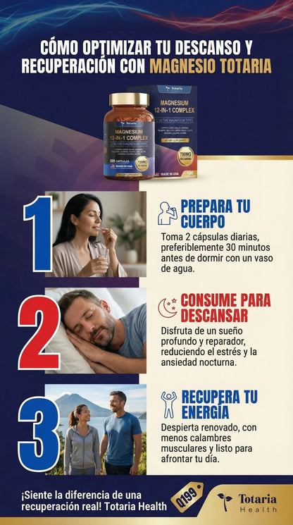 Magnesio 12 en 1 – Más Energía, Mejor Sueño y Menos Estrés